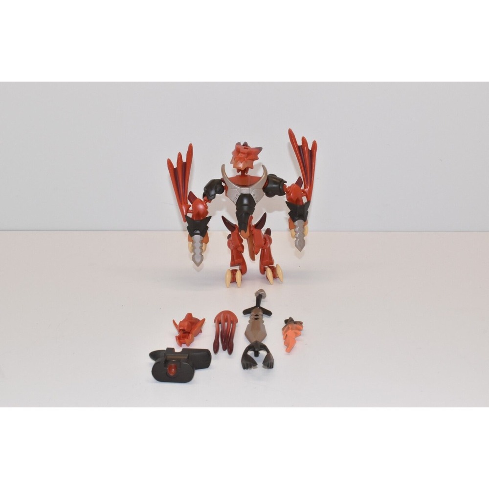 Xevoz Reptosaur Firedrake Figure Accessories and Helix Hasbro STIKFAS Wave 4